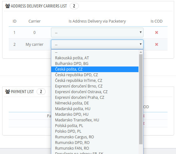 Address delivery solution example